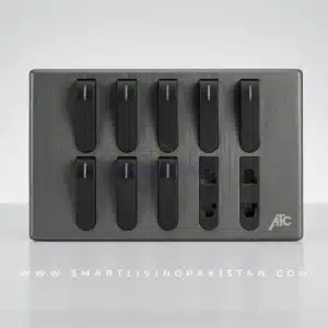 Piano Series Black Grey switch board - China fitting Pakistan by Smart Living pakisan