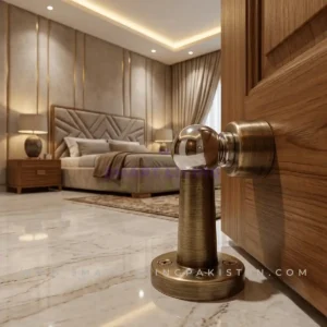 Metal Door Stopper – Heavy Duty Magnetic on door installation by Smart Living Pakistan