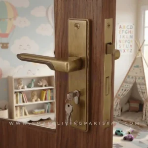 Fluted Door Handle Lock – Falcon by smart living pakistan modern door lock