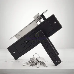 Premium Mortise Door Handle Lock in matte Black finish with keys