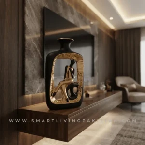 Black Gold Figure Vase Decoration Piece by Smart Living Pakistan