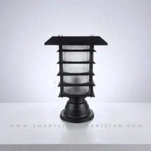 Black Main Gate Pillar Light - Louvre By Smart Living Pakistan