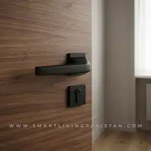 Black Pointed Lever Door Handle Lock by Smart Living Pakistan