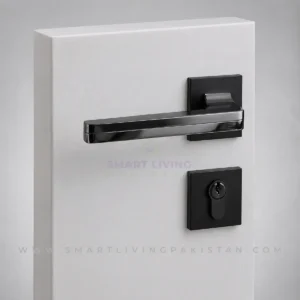 Black Two-Tone Door Handle Lock by Smart Living Pakistan