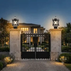 Cross Lines Pillar Light Modern Pillar Lights by Smart Living Pakistan