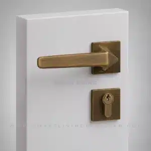 Geometric Faceted Door Handle Lock Golden Door Handle lock by Smart Living Pakistan