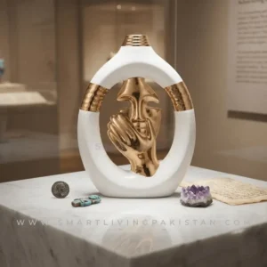 Gold Profile Vase Decoration Piece Muse by Smart Living Pakistan