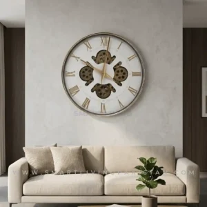 Gold Gear Wall Clock by Smart Living Pakistan