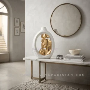 Gold Profile Vase Decoration Piece Muse by Smart Living Pakistan