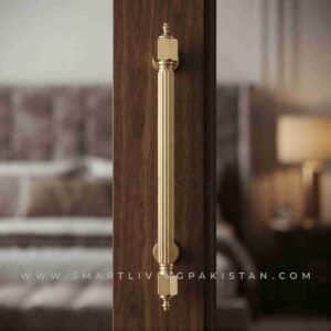 Main Entry Door Handle Fluted Gold and AB Color by Smart Living Pakistan