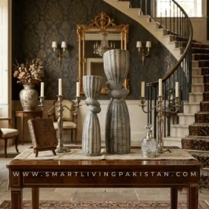 Ribbed Knot Vase Set Decoration Piece by Smart Living Pakistan