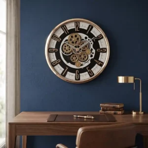 Rose Gold Gear Wall Clock by Smart Living Pakistan