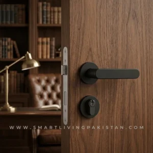 Round Rosette Door Handle Lock by Smart Living Pakistan