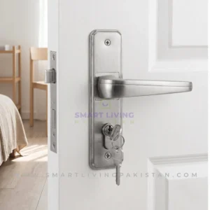 Slim Profile Stainless Steel Finish Door Lock Set by Smart Living Pakistan