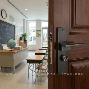 Aluminum Door Handle Lock Set with Matt Grey Black Finish