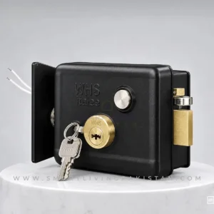 Heavy Duty Black Electric Main Gate Lock With Remote Kit by smae