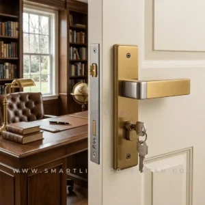 Gold Silver Aluminum Door Lock Titan by smart living pakistan