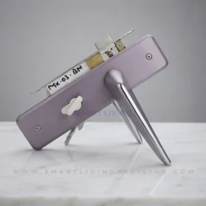 Light Purple Modern Slim Door Handle Lock Set by smart living pakistan