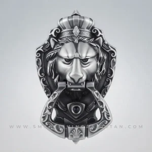 Silver Crown Lion Door Knocker King by smart living pakistan